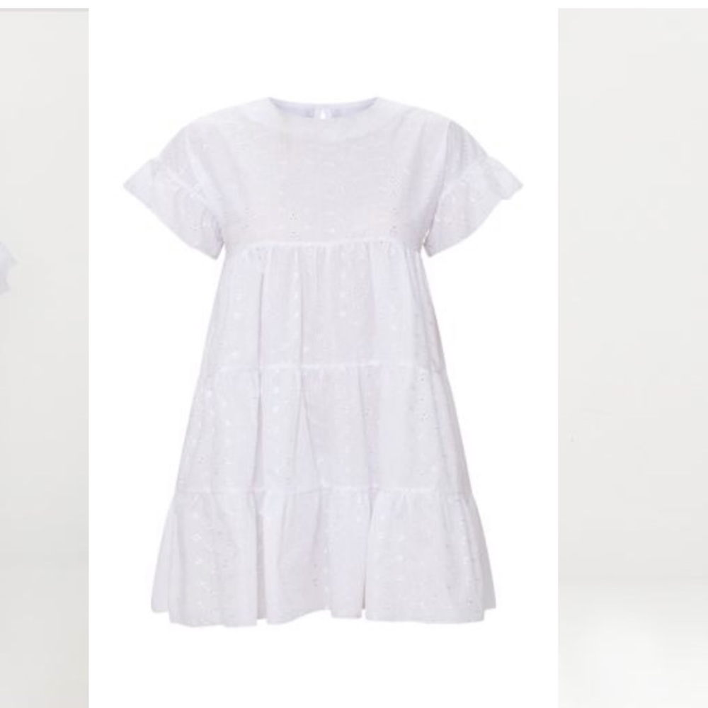 Smock dress embroidered